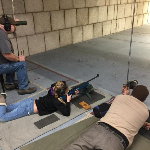 Prone target shooting 